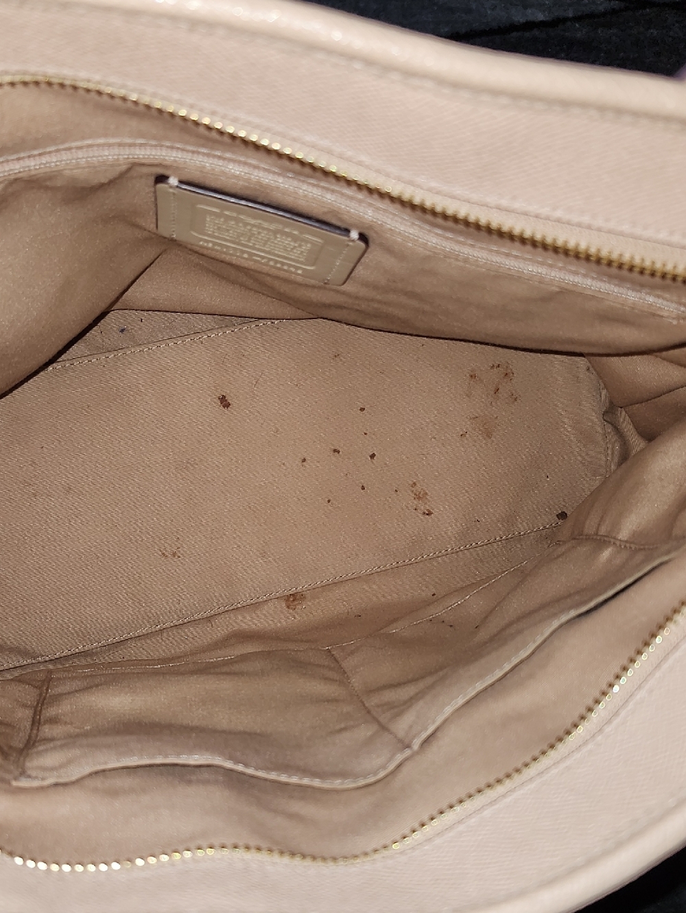 COACH CITY CROSSGRAIN LEATHER FULL-ZIP PATAL PINK TOTE BAG - Picture 11 of 16